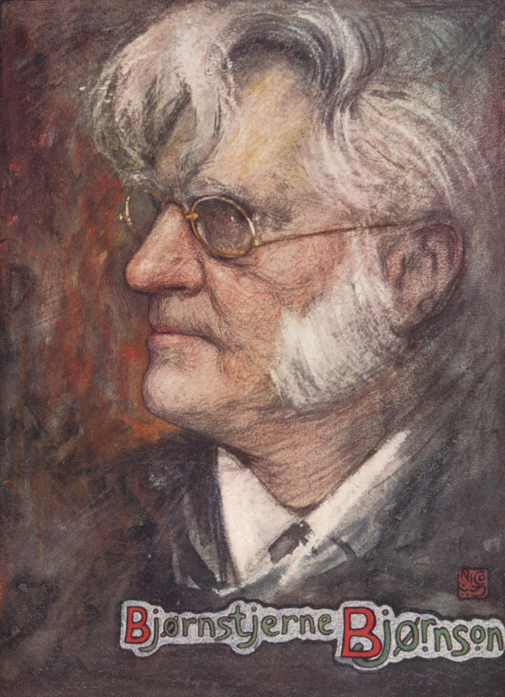 'Bjornstjerne Bjornson' by Nico Jungman. Norway 1905 old antique print picture